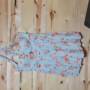 Floral dress, halter top